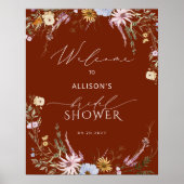 Terracotta Bruidsfeest Welkom Poster (Voorkant)