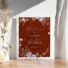 Terracotta Bruidsfeest Welkom Poster