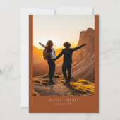 Terracotta Bruiloft Berg Wildflower Foto Kaart (Achterkant)