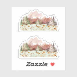 Terracotta Bruiloft Berg Wildflower Sticker