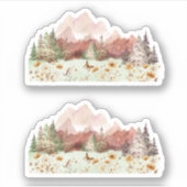 Terracotta Bruiloft Berg Wildflower Sticker (Voorkant)