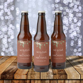 Terracotta bruiloft bier label op maat bier etiket