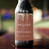 Terracotta bruiloft bier label op maat bier etiket