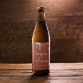 Terracotta bruiloft bier label op maat etiket
