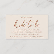 Terracotta Bruiloft Bridal Shower Recept Verzoek