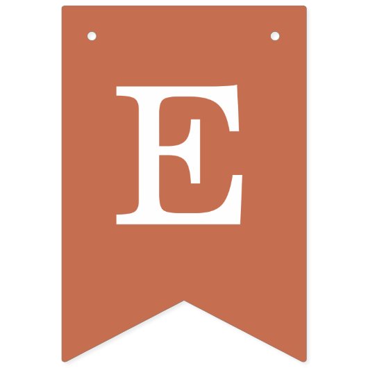 Terracotta bruiloft bruid bruidegom namen eenvoudi vlaggetjes (Tweede vlag)