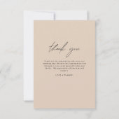 Terracotta bruiloft dank u foto eenvoudig bedankkaart (Achterkant)