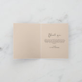 Terracotta bruiloft dank u foto minimalistisch bedankkaart (Binnen)