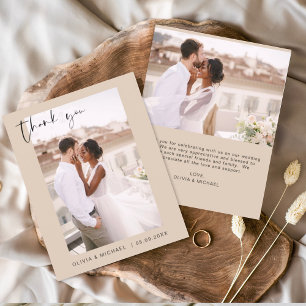 Terracotta bruiloft dank u foto minimalistische Ka