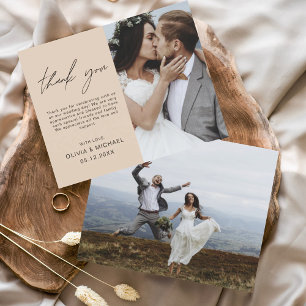 Terracotta bruiloft dank u foto minimalistische Ka