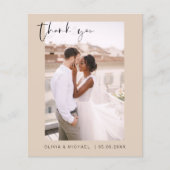 Terracotta bruiloft dank u foto minimalistische Ka (Voorkant)