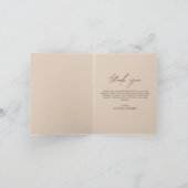 Terracotta bruiloft dank u handgeschreven foto bedankkaart (Binnen)