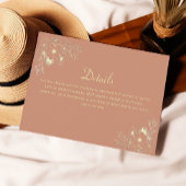 Terracotta Bruiloft Details Behuizing Kaart