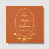 Terracotta bruiloft Folie gastenboek (Voorkant)
