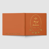 Terracotta bruiloft Folie gastenboek (Volledig)