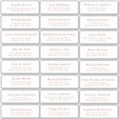 Terracotta bruiloft gast adresetiketten sticker (Voorkant)