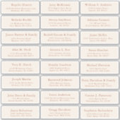 Terracotta bruiloft gast adresetiketten sticker (Voorkant)