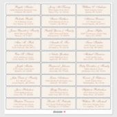 Terracotta bruiloft gast adresetiketten sticker (Vel)