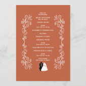 Terracotta bruiloft kerk programma bruid bruidegom programmakaart (Achterkant)