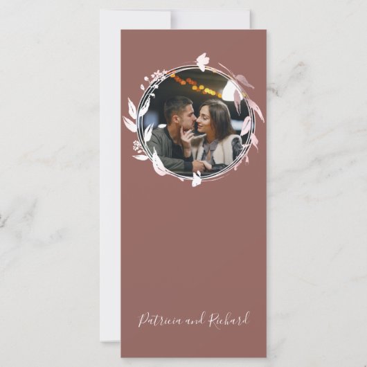 Terracotta Bruiloft Menu Kaart (Achterkant)