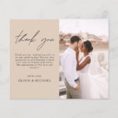 Terracotta Bruiloft Minimalist Dank u Kaarten (Voorkant)
