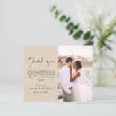 Terracotta Bruiloft Minimalist Dank u Kaarten (Staand voorkant)