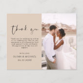 Terracotta Bruiloft Minimalist Dank u Kaarten (Voorkant)
