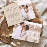 Terracotta Bruiloft Minimalist Dank u Kaarten<br><div class="desc">Budget Wedding Dank u Kaarten die een foto op de voor- en achterkant hebben. Dank u kaarten bevat een moderne hand geschreven kromme manuscripttypografie die elegant,  eenvoudig en modern zijn om na u de dag van de bruiloft te gebruiken.</div>