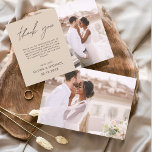 Terracotta Bruiloft Minimalist Dank u Kaarten<br><div class="desc">Budget Wedding Dank u Kaarten die een foto op de voor- en achterkant hebben. Dank u kaarten bevat een moderne hand geschreven kromme manuscripttypografie die elegant,  eenvoudig en modern zijn om na u de dag van de bruiloft te gebruiken.</div>