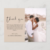 Terracotta Bruiloft Minimalist Dank u Kaarten (Voorkant)