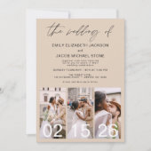 Terracotta Bruiloft Minimalistische QR-code Kaart (Voorkant)