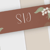 Terracotta bruiloft Monogram Floral Custom Uitnodigingen Wikkel