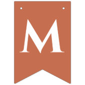 Terracotta bruiloft Mr. & Mrs 7 brief naam harten Vlaggetjes (Tweede vlag)