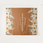 Terracotta Bruiloft Photo Booth Achtergrond Wandkleed (Voorkant (horizontaal))