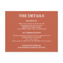 Terracotta Bruiloft QR Code Details Behuizing Kaar