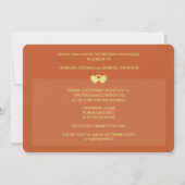 Terracotta bruiloft repetitie en diner uitnodiging (Achterkant)