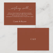 Terracotta Bruiloft Wishing Well Behuizing Kaart (Voorkant / Achterkant)