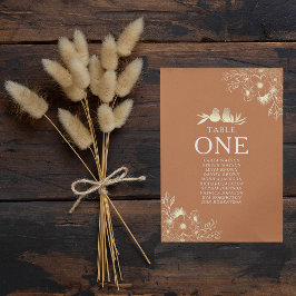 Terracotta Bruiloft Zitkaarten