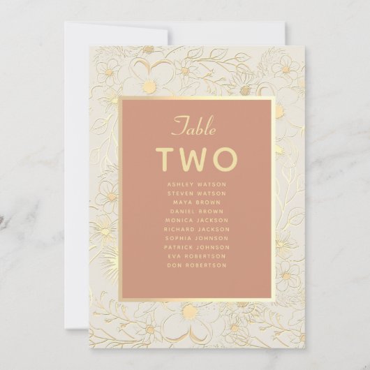 Terracotta Bruiloft Zitkaarten (Achterkant)