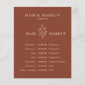 Terracotta Bruiloftskapsel Make-up Tijdslijn Flyer (Voorkant)