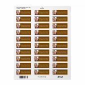 Terracotta Bruin Elegant Retour Adres Label (Full Sheet)