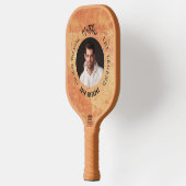 Terracotta bruin foto grappig man mythe legende pickleball paddle (Links)