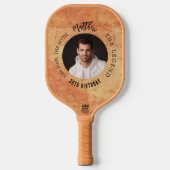 Terracotta bruin foto grappig man mythe legende pickleball paddle (Voorkant)
