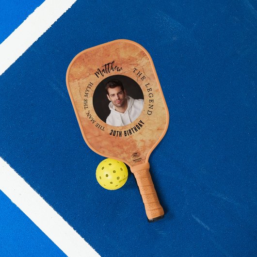 Terracotta bruin foto grappig man mythe legende pickleball paddle