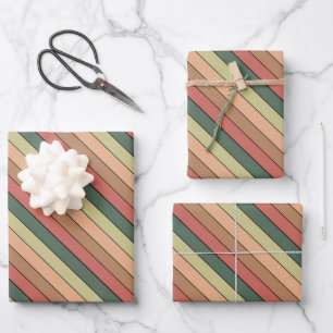 Terracotta bruin groen zwart op Waterverf papier Inpakpapier Vel