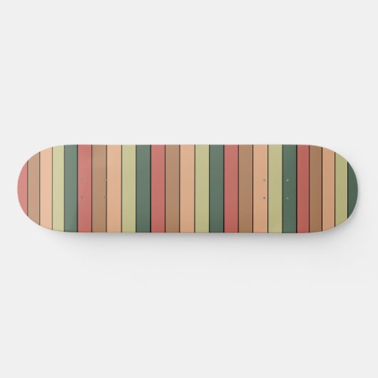Terracotta bruin groen zwart op Waterverf papier Persoonlijk Skateboard (Horizontaal)