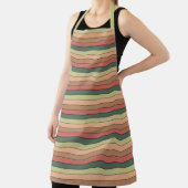 Terracotta bruin groen zwart op Waterverf papier Schort (Insitu)