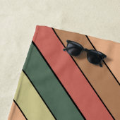 Terracotta bruin groen zwart op Waterverf papier Strandlaken (In situ)