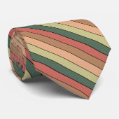 Terracotta bruin groen zwart op Waterverf papier Stropdas (Opgerold)