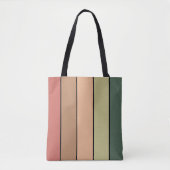 Terracotta bruin groen zwart op Waterverf papier Tote Bag (Voorkant)